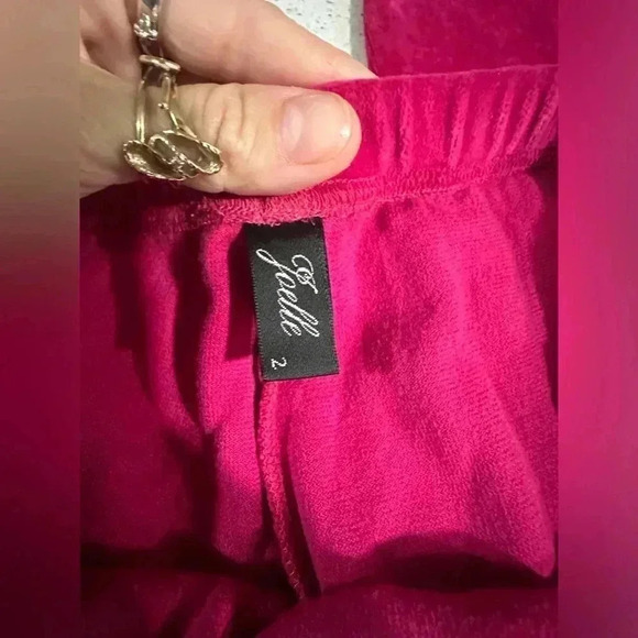 La Perla Vintage Hot Pink Velor Joelle Pants Size Small EUC - Picture 3 of 8